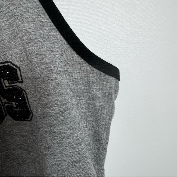 GUESS Heather Gray Tank Top with Black Trim - Picture 6 of 7
